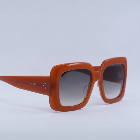 ?️ New Celine CL40263I 42F Sunglasses - Shiny Orange Frame, Brown Lenses main image 8